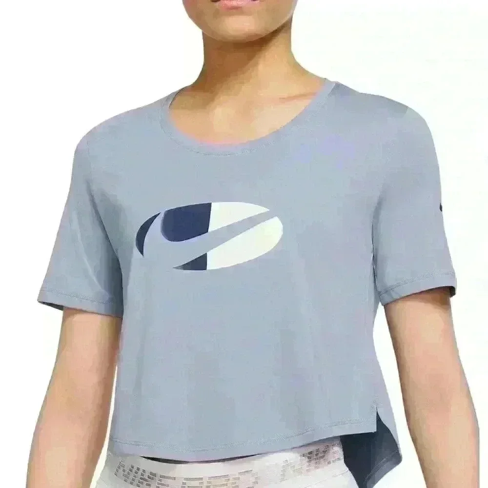 Nike Women's Plus Size Dri-Fit One Cropped Top Ashen Slate 1X